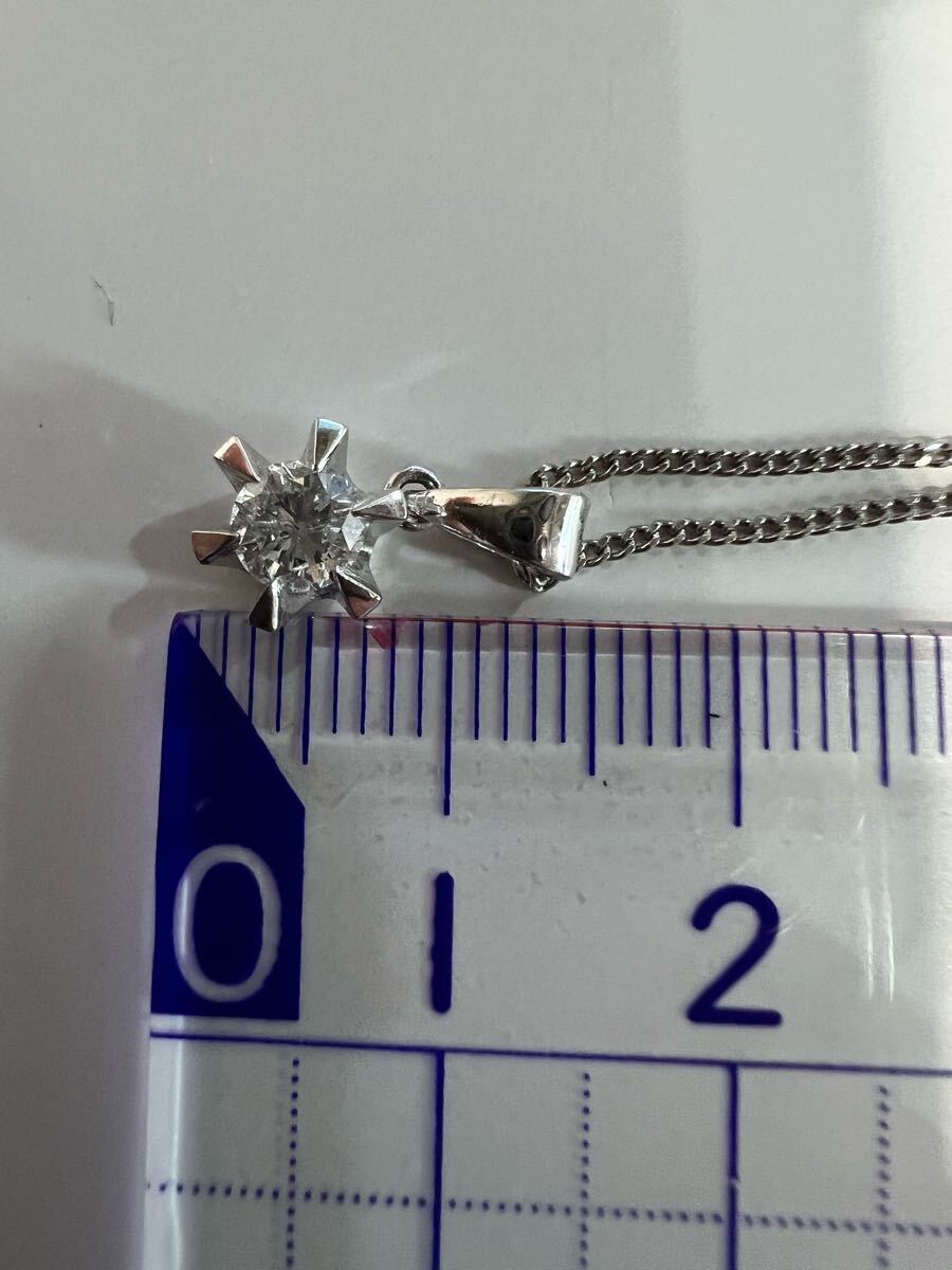 1円　Pt850 Pt900 ネックレス　ダイヤモンド　0.353ct 3.52g EG0882