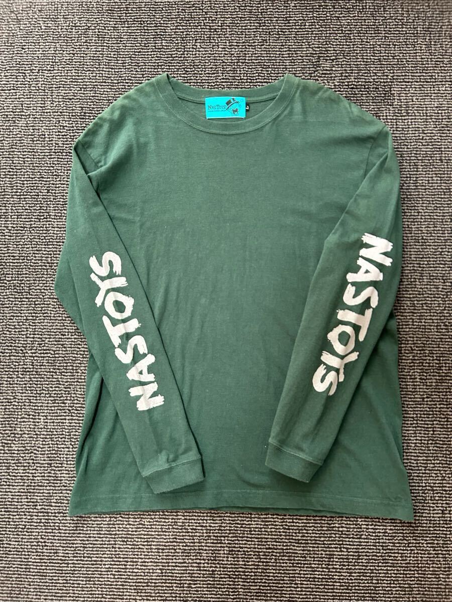 NAS TOYS ナストイズ 長袖 Tシャツ ロンT グリーン サイズM 美品_画像2