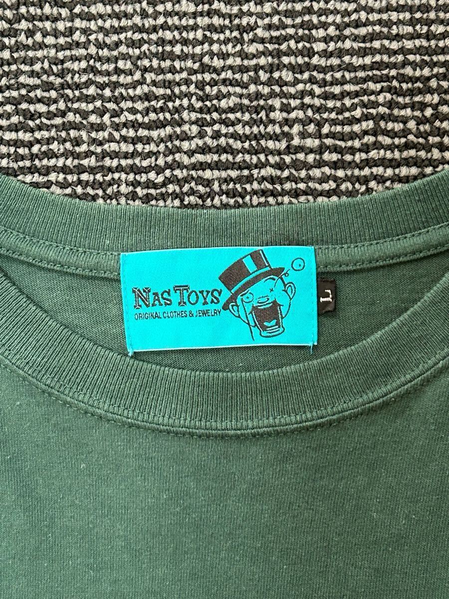 NAS TOYS ナストイズ 長袖 Tシャツ ロンT グリーン サイズM 美品_画像3