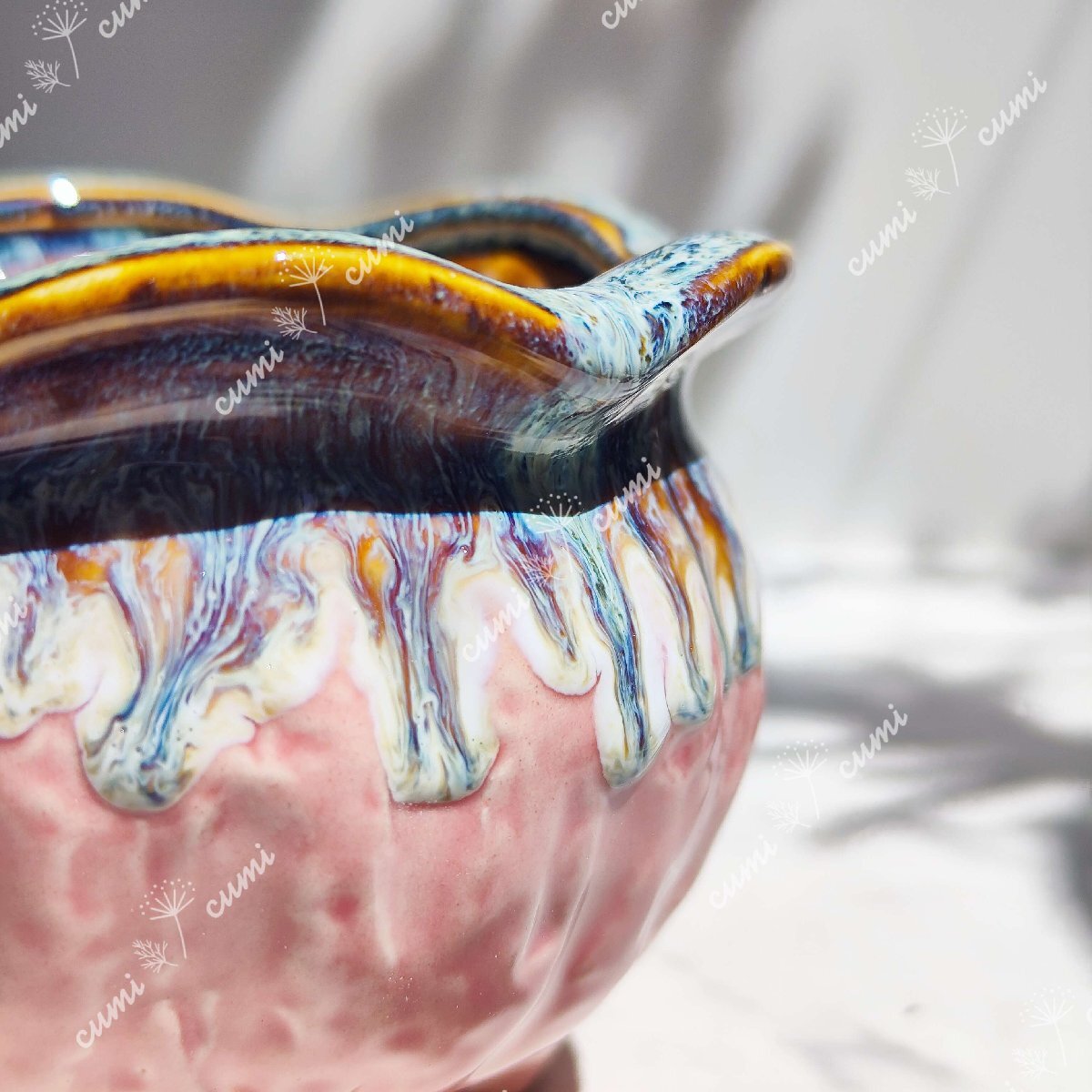 韓国 映え 花型 ピンク 植木鉢 おしゃれ 室内 陶器鉢 多肉 植物 鉢植え　激安 レア インテリア プレゼント 海外 盆栽_画像6