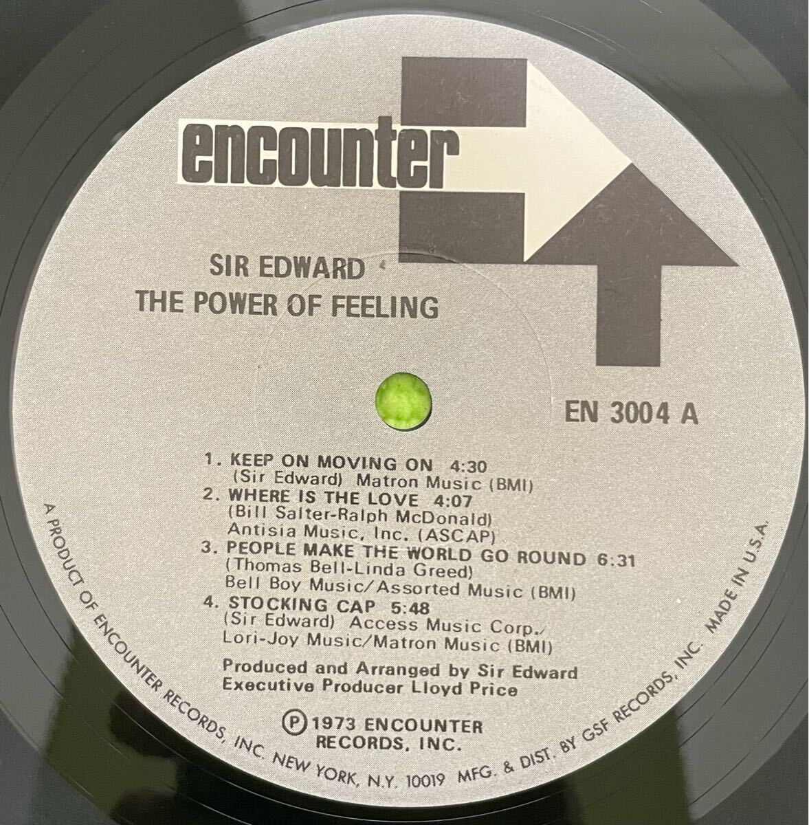 Jazz sampling raregroove record Sir Edward The Power Of Feeling(LP) 1973