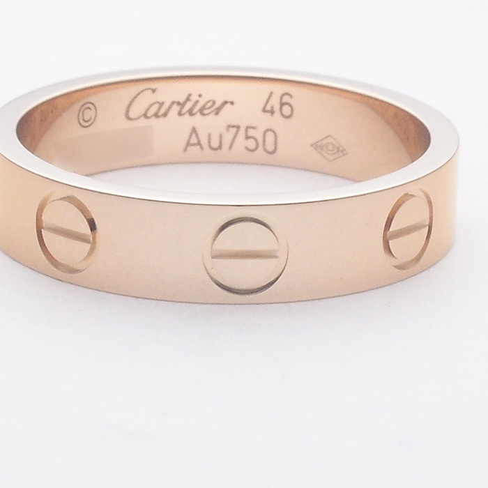 ◆ミウラ◆ カルティエ Cartier ミニ ラブ リング スモールモデル B4085200 #46 K18PG 仕上済