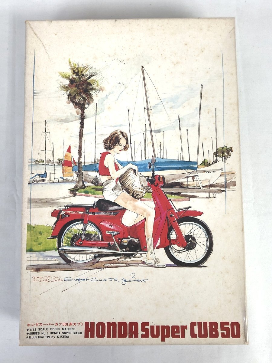 **BANDAI Bandai HONDA Super CUB Honda Super Cub 50 красный Cub 0505101 1/12 шкала пластиковая модель * не собран товар 