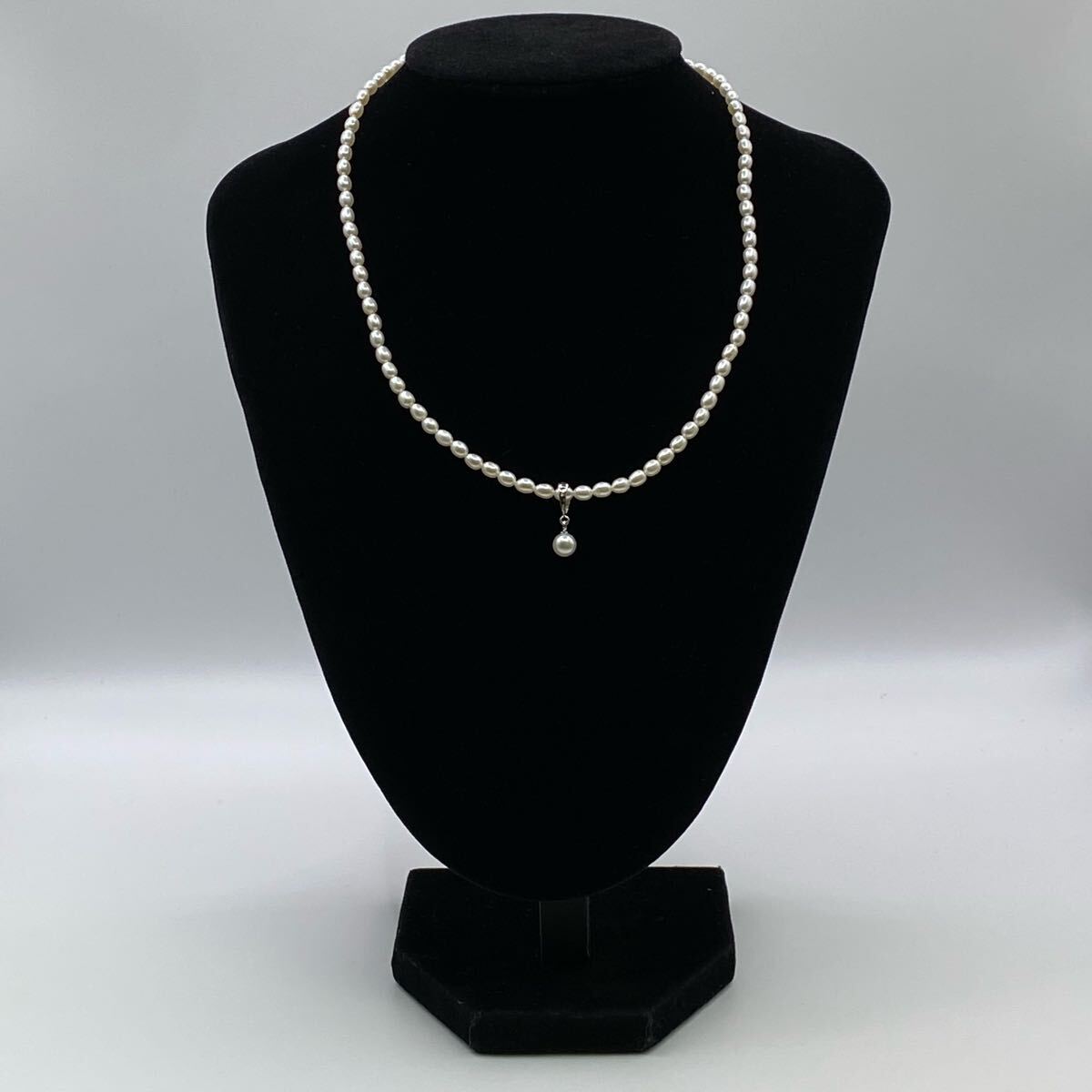 【6U60】1円スタート GIFT SELECTION BY MIKIMOTO A-a ミキモト SV925 シルバー 真珠 パール ネックレス 重さ約8.19g 長(zhǎng)さ約40cm
