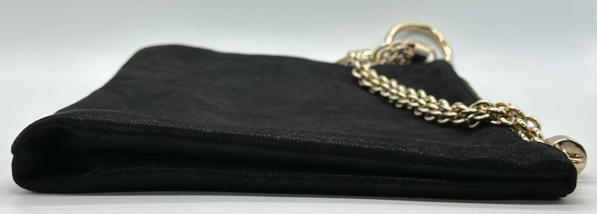 [5U64] 1 иен старт Jimmy Choo / WHP 071 Jimmy Choo Callie Shimmer клатч сумка плечо сумка черный 