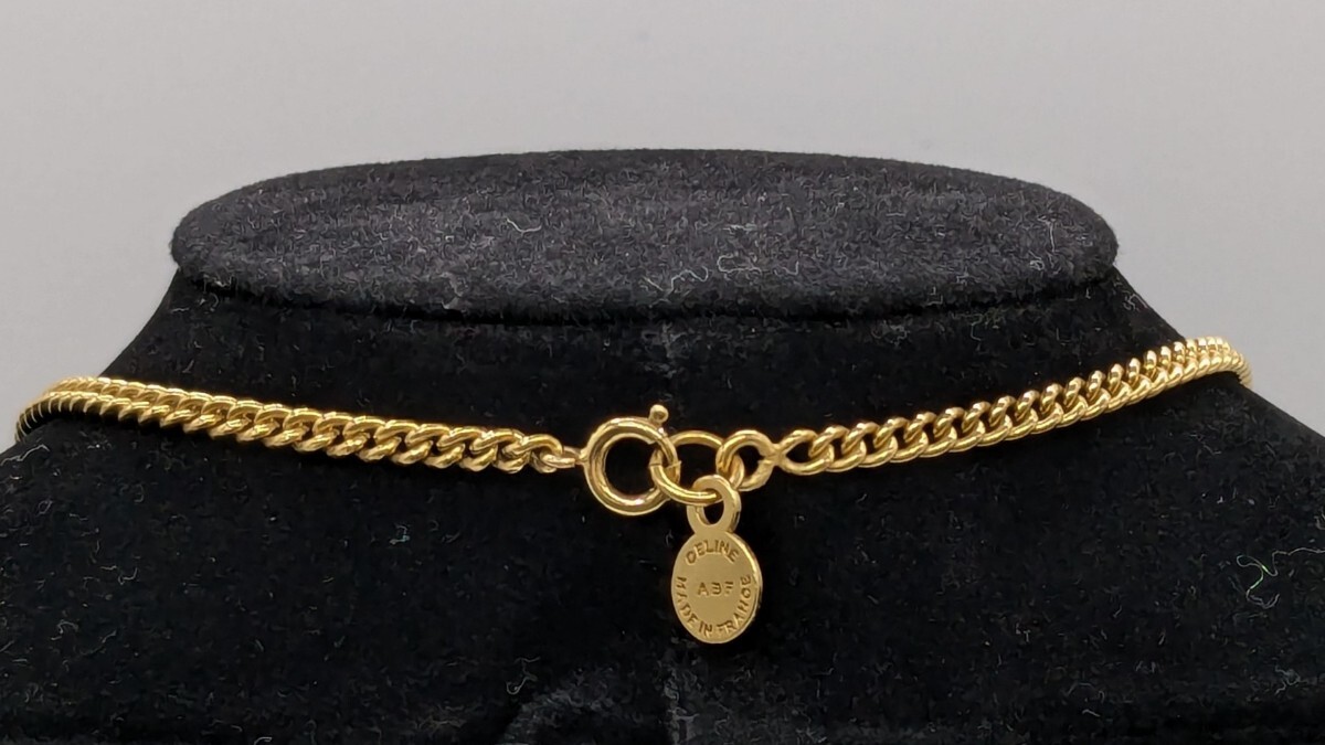 【6K28】1円スタート CELINE / セリーヌ ネックレス チェーン アクセサリー レディース 重さ 約11.11g 長さ 約40cm ゴールドカラー
