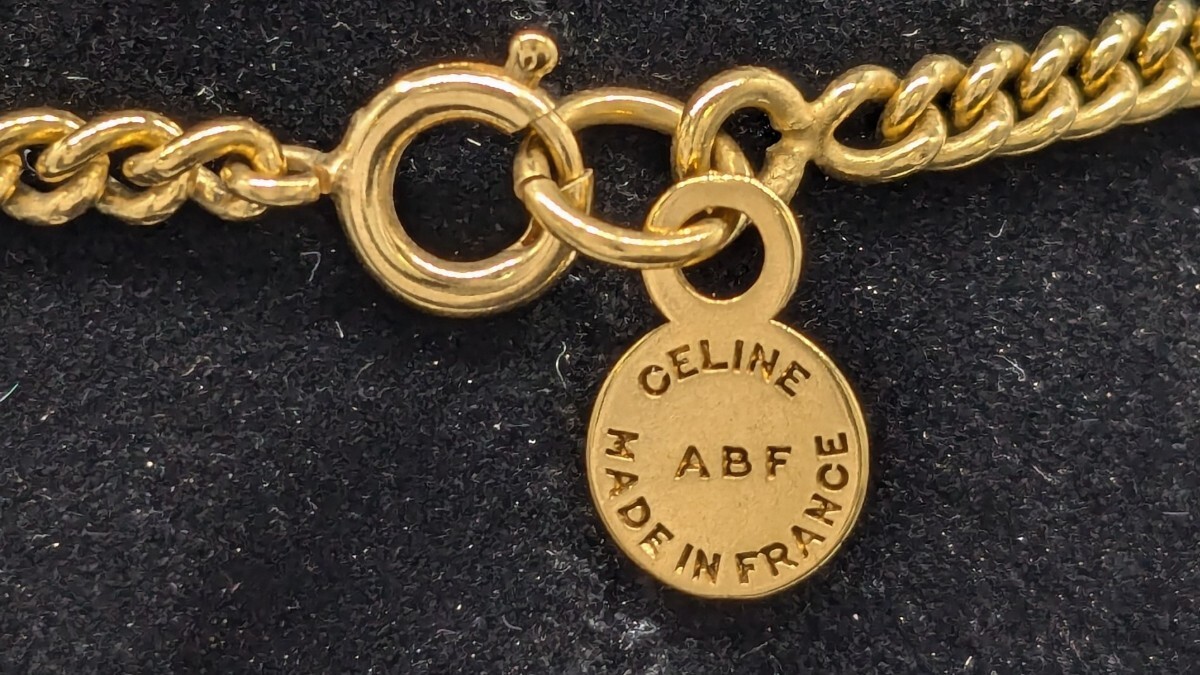 【6K28】1円スタート CELINE / セリーヌ ネックレス チェーン アクセサリー レディース 重さ 約11.11g 長さ 約40cm ゴールドカラー