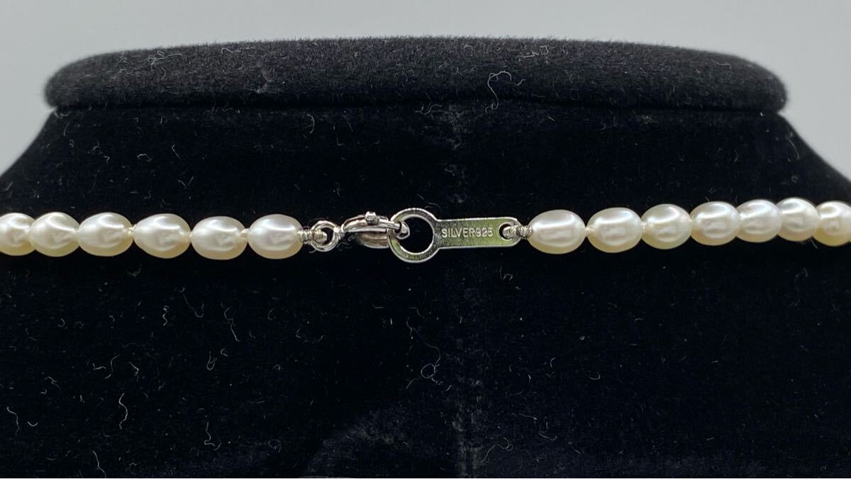 【6U60】1円スタート GIFT SELECTION BY MIKIMOTO A-a ミキモト SV925 シルバー 真珠 パール ネックレス 重さ約8.19g 長(zhǎng)さ約40cm