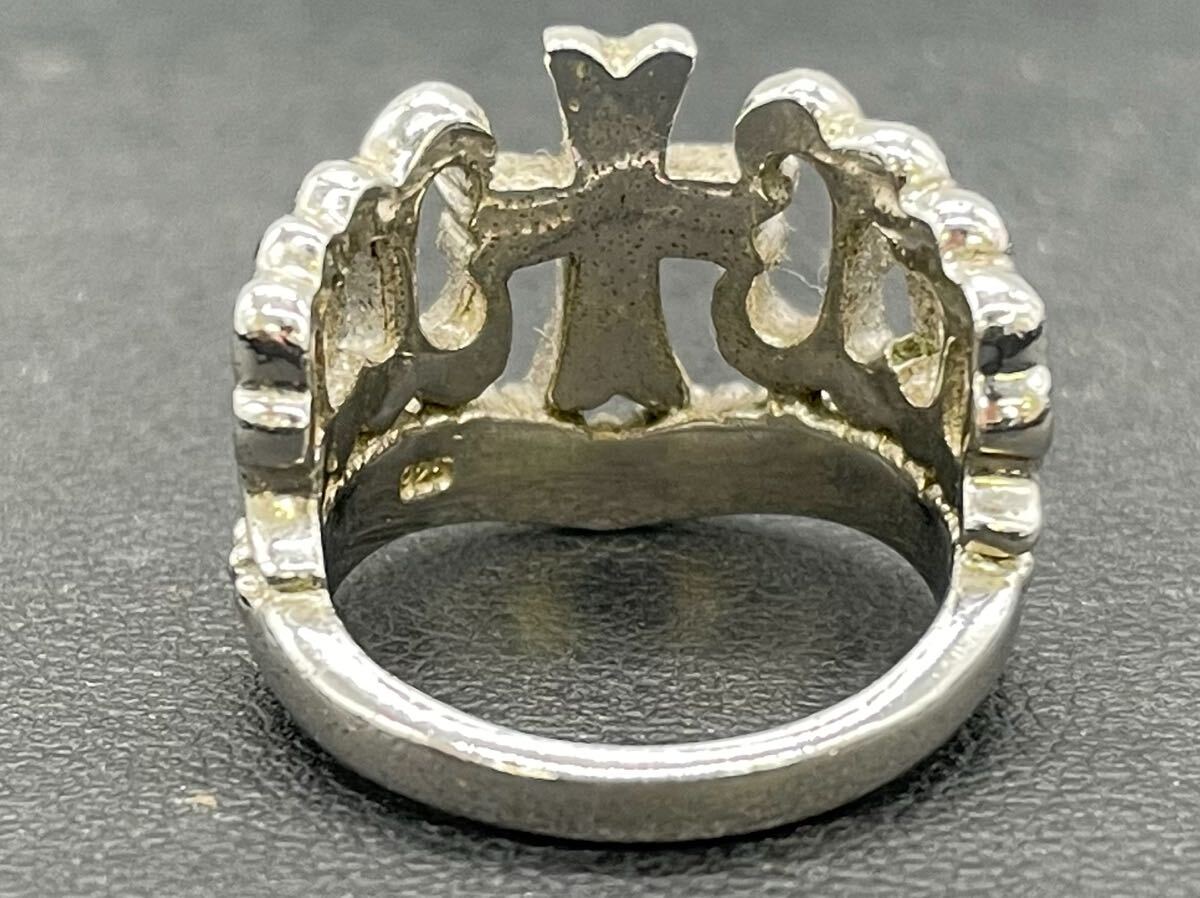 【6G6】1円スタート Justin Davis ジャスティンデイビス 十字架 シルバーリング リング指輪 アクセサリー 約4號 925 刻印あり 重量 約5.16g