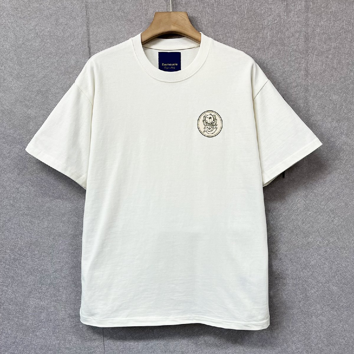 絶賛?半袖Tシャツ 定価2萬◆Emmauela?イタリア?ミラノ発◆高級(jí) 快適 伸縮性 ロック ストリート ゆったり 男女兼用 人気 L/48サイズ