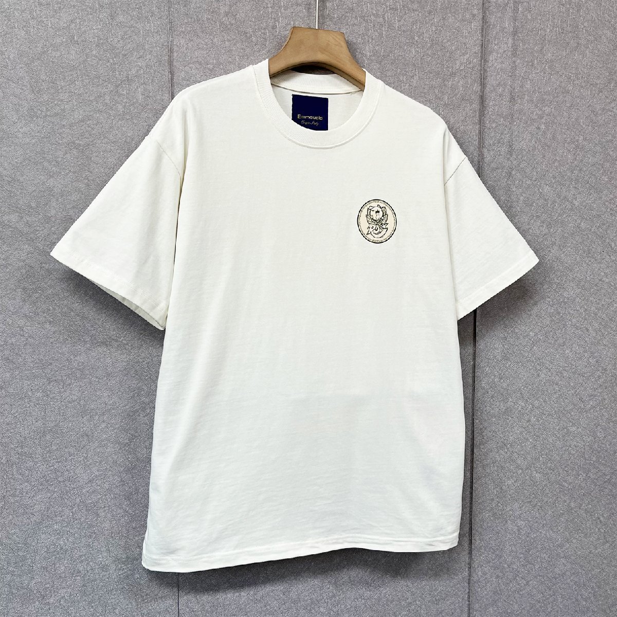 絶賛?半袖Tシャツ 定価2萬◆Emmauela?イタリア?ミラノ発◆高級(jí) 快適 伸縮性 ロック ストリート ゆったり 男女兼用 人気 L/48サイズ