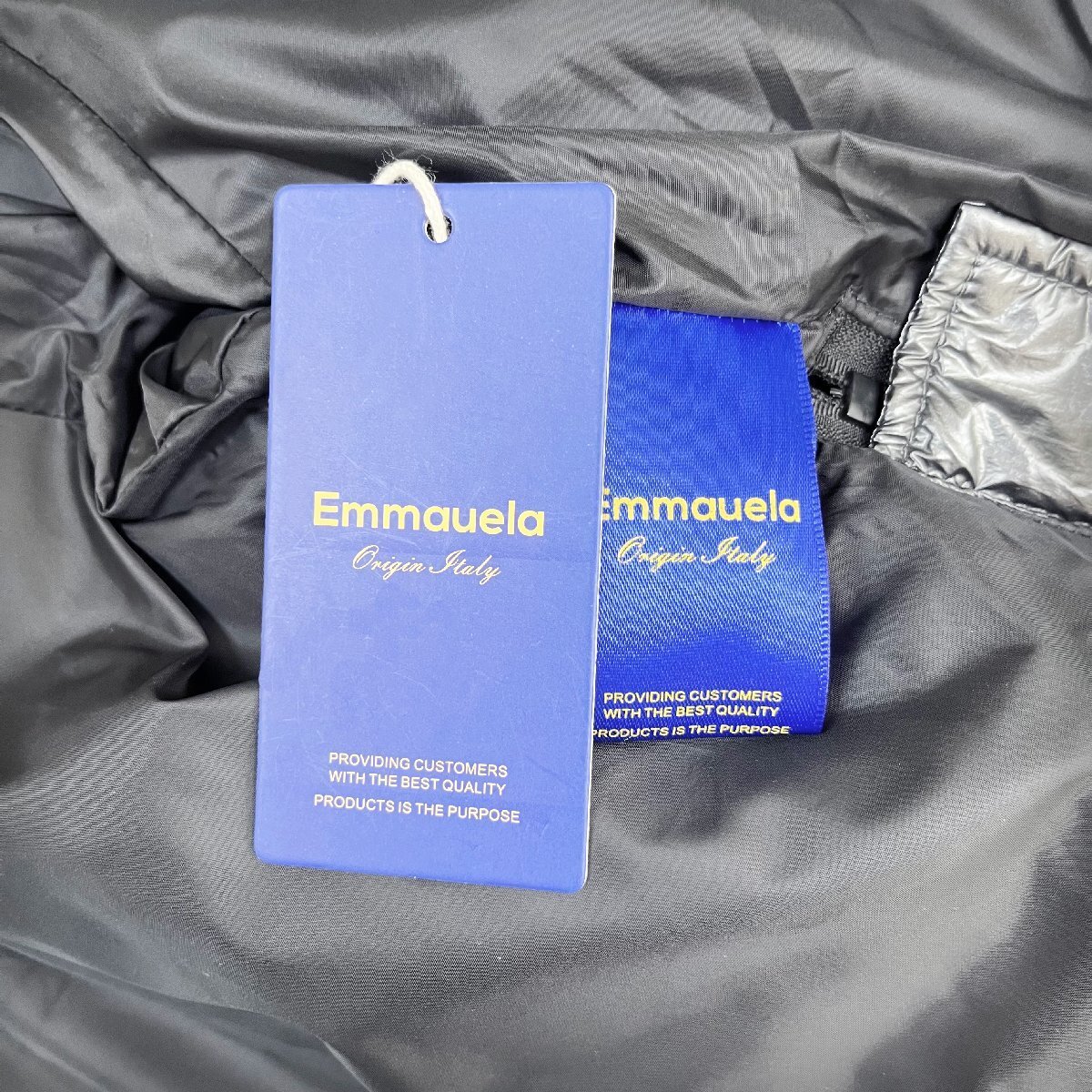 ★★防寒ダウンジャケット 定価8萬◆Emmauela?イタリア?ミラノ発◆ダックダウン90％ 肉厚 保溫 撥水 無地 マウンテンパーカ 2XL/52サイズ