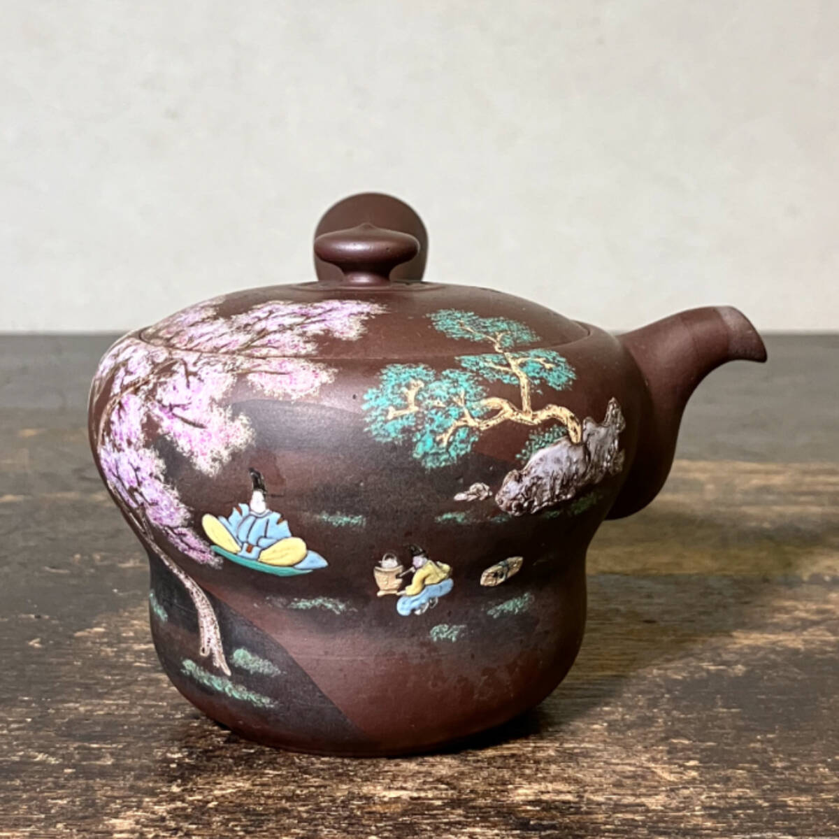煎茶道具 色絵茶器セット 在銘 煎茶道具 色絵茶器セット 在銘