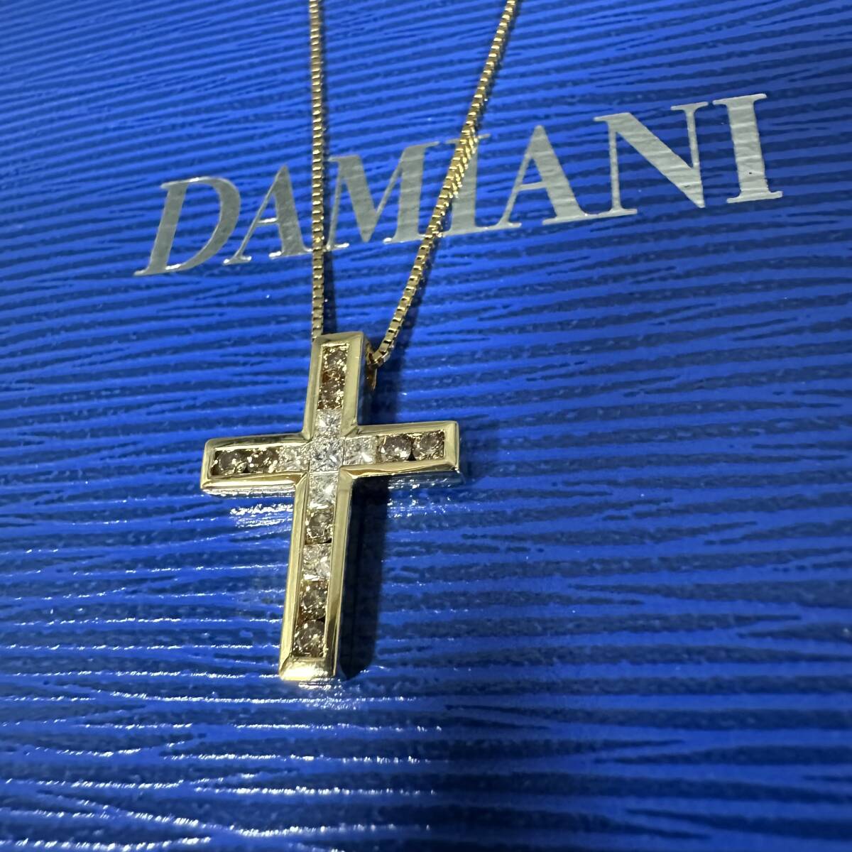 希少 DAMIANI ダミアーニ ベネチアンチェーン イエローダイヤ プリンセスカット 激レア ネックレス 50cm メンズ　レディース 入手困難