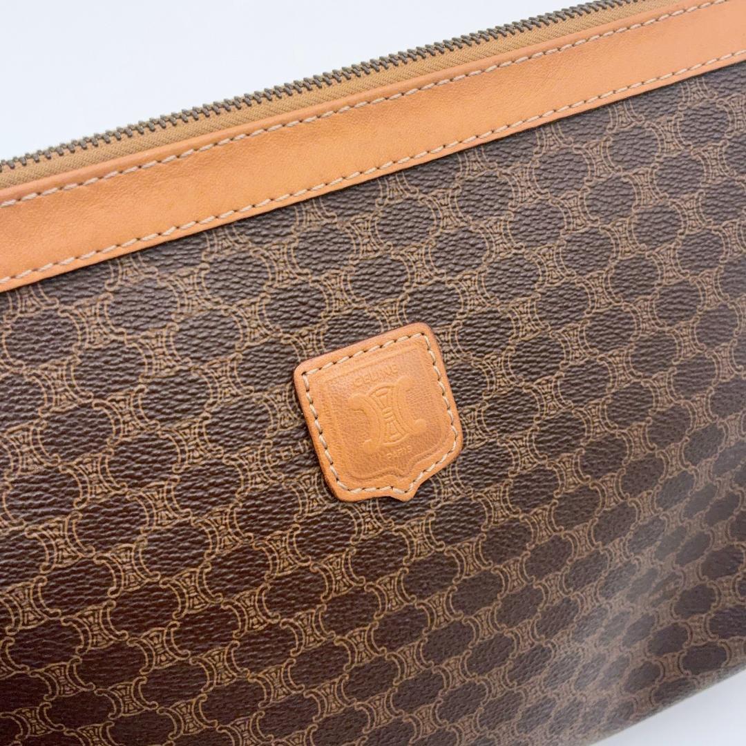 【中古品】CELINE マカダム セカンドバッグ トリオンフ クラッチバッグ R2048