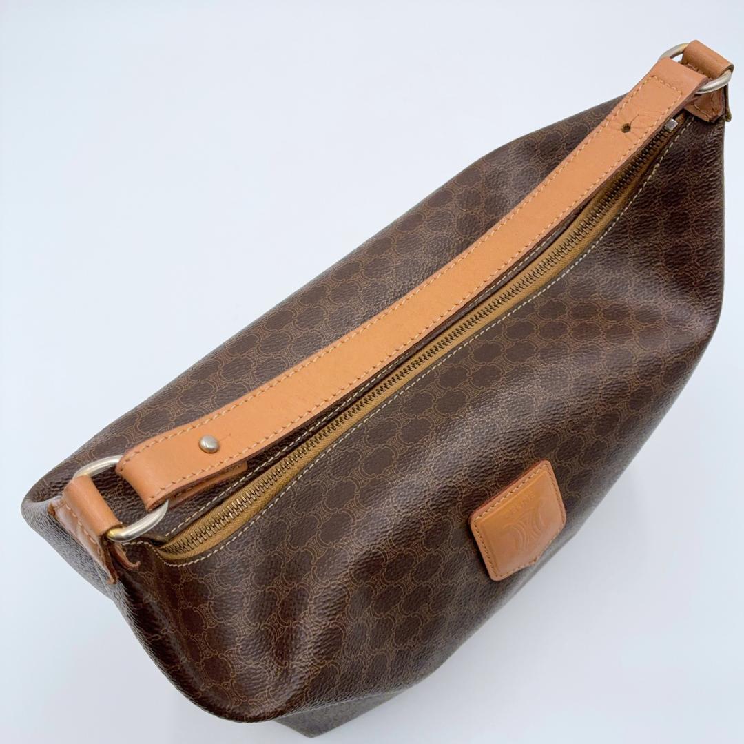 【美品】CELINE マカダム PVC ハンドバッグ トリオンフ ポーチ R2796