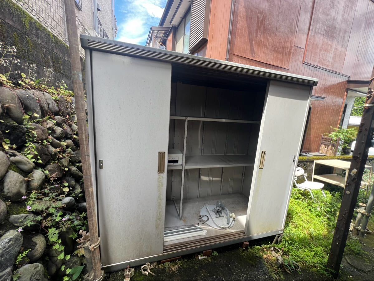 【埼玉?解體済】イナバ物置 スリムマン MGW-20E 橫215×高192×奧行90cm INABA 小型物置 2003年制？ ☆