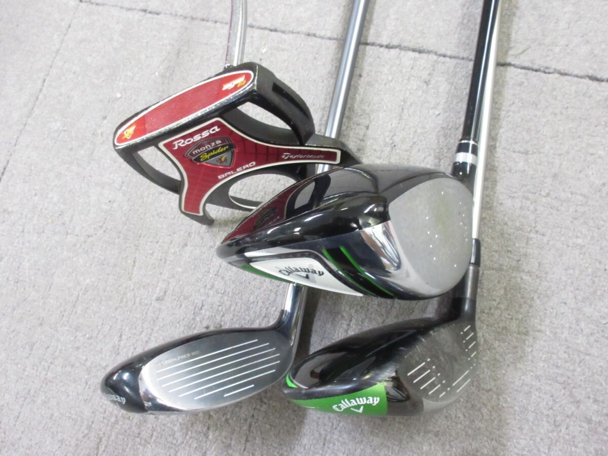 EE027-N35-4624■ キャディバッグ TalorMade r7 burner アイアン callaway EPIC ドライバー spider パター 他 セット 現(xiàn)狀品1 ※名古屋