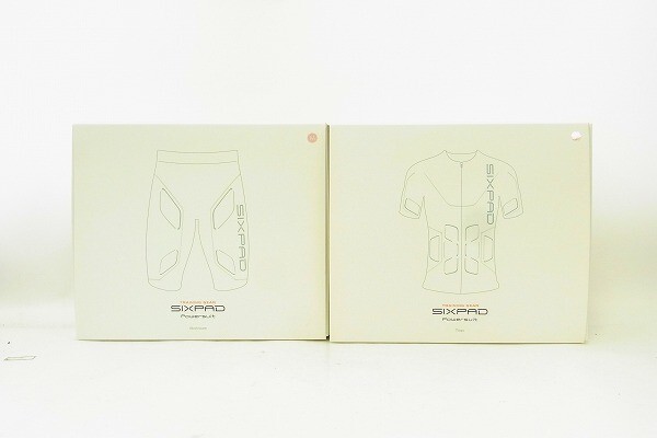 I286-Y37-1816 SIX PAD シックスパッド POWER SUIT パワースーツ Mサイズ 上下セット 現(xiàn)狀品③＠