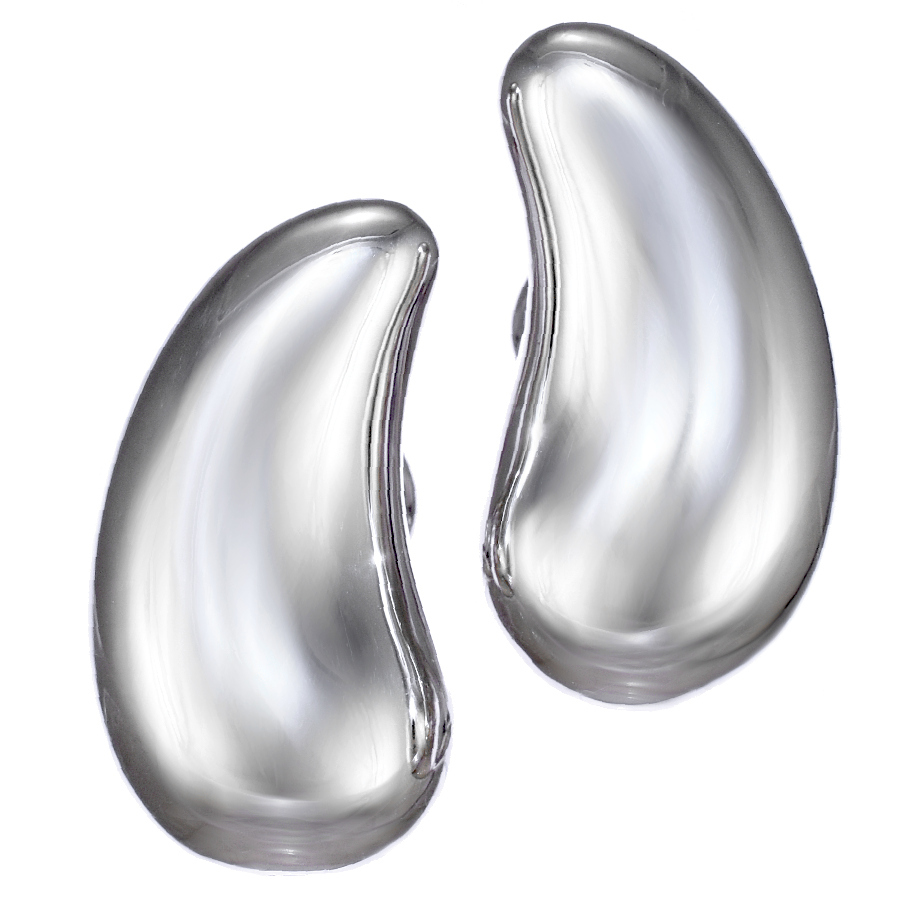 新品同様 ティファニー エルサペレッティ ティアドロップ イヤリング スターリングシルバー 925 両耳用 TIFFANY&CO._画像1