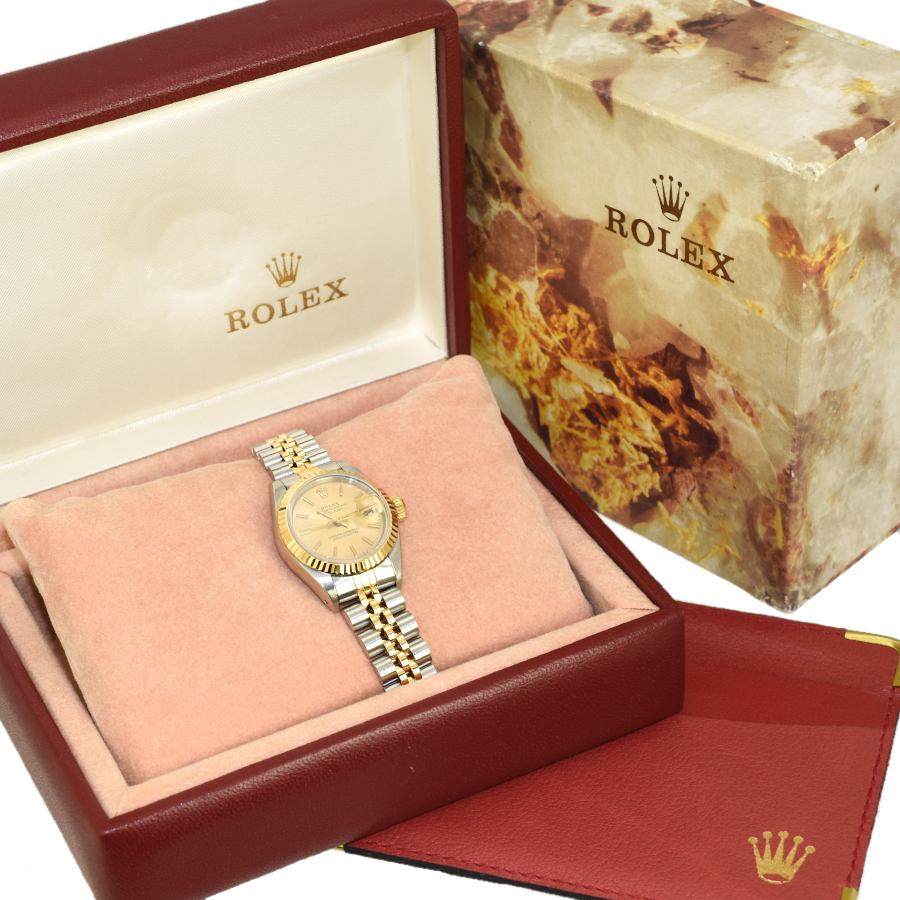 ロレックス デイトジャスト レディース 腕時計 69173 E番 ステンレススチール K18イエローゴールド コンビ 自動巻 ROLEX Datejust_画像7