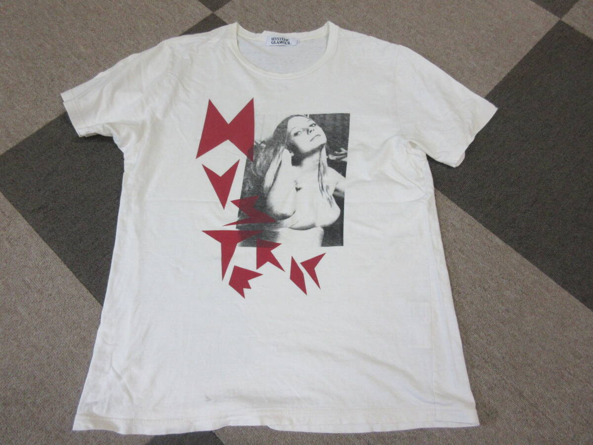 HYSTERIC GLAMOUR ガールプリント Tシャツ L ヒステリックグラマー 0232CT02 白 オフホワイト