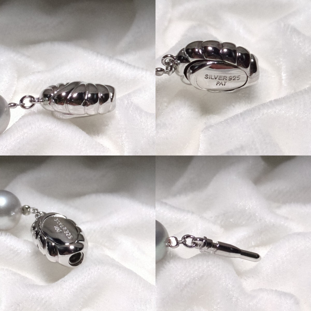 [9.0-9.5mm] Akoya жемчуг 44cm SV925 большой . серебряный колье книга@ жемчуг аксессуары SILVER pearl... жемчуг 