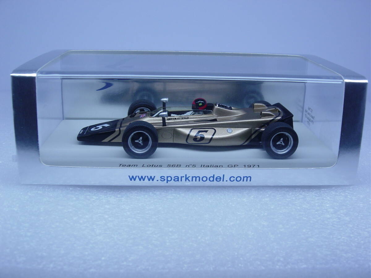 スパーク 1/43 1971 Team Lotus 56B F-1 Italian GP#5 エマーソン・フィッテパルディ ロータス56B Lotus 56B 1971 Emerson Fittipaldi Rare Formula 1 F1 Diecast Car Scale 1:43