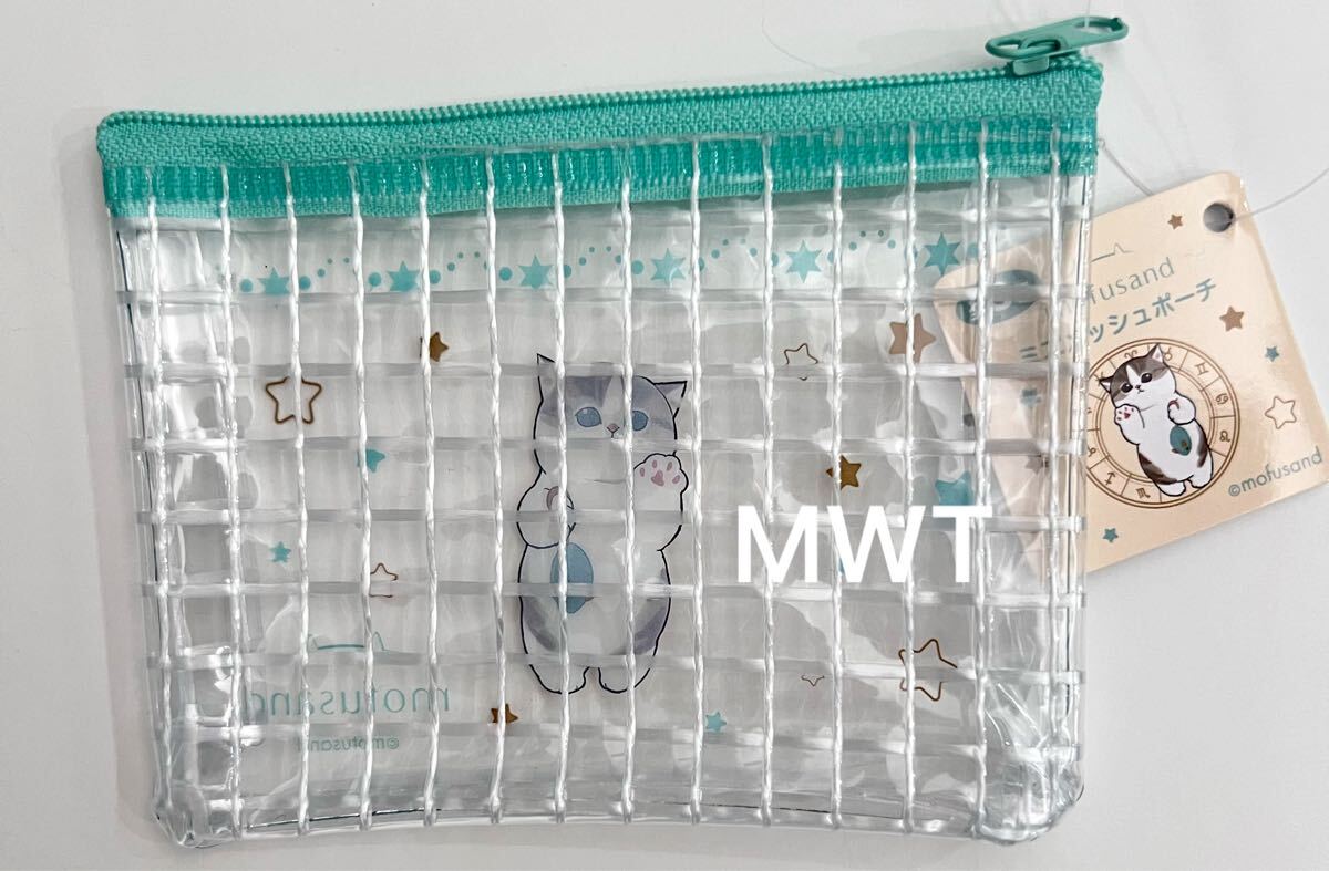 2456011 ミニメッシュポーチ　グリーン　モフサンド　セリア　レディース　ファッション　バッグ　ポーチ　財布　ねこ　サメにゃん　MWT _画像5