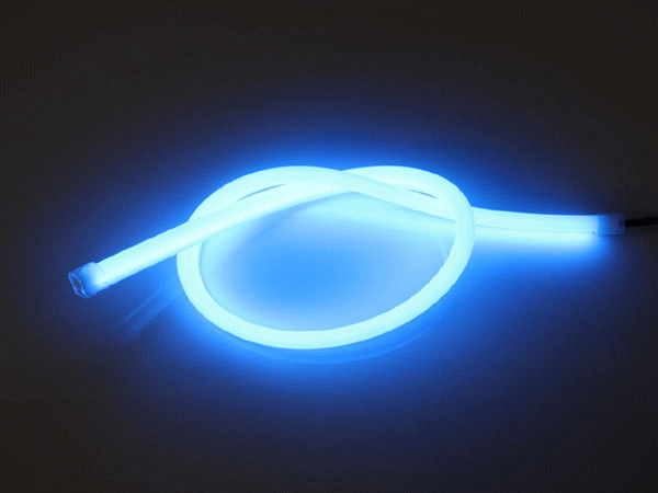 LED シリコンチューブ 2色発光 ホワイト?ブルー 60cm 12V用 自動車?バイク イルミ スモール ポジション ヘッドライト アイライン