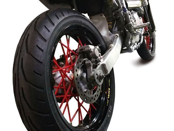 バイク用スポークホイール スポークスキン スポークカバー レッド 80本 21.5cm XR100モタード XR125L FTR223 SL230 XR250モタード