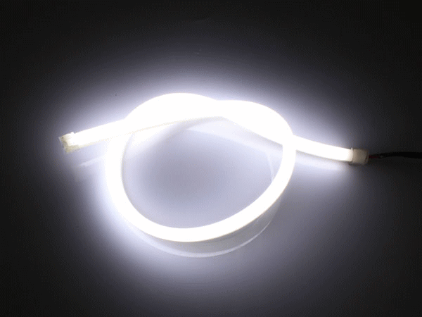 汎用 シリコンチューブ LED ホワイト発光 90cm デイライト 2本