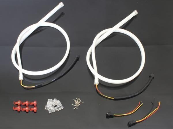 汎用 シリコンチューブ LED ホワイト発光 90cm デイライト 2本