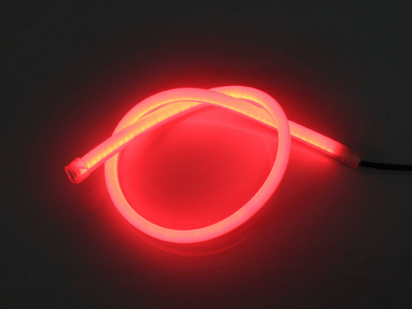 汎用 シリコンチューブ 2色 LED ホワイト/レッド発光 60cm 2本 12V用 自動車?バイク イルミ スモール ポジション ヘッドライト アイライン