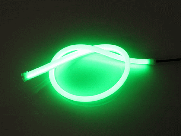 汎用 シリコンチューブ 2色 LED ホワイト/グリーン発光 90cm 2本 12V用 自動(dòng)車?バイク イルミ ポジション サイドマーカー アイライン