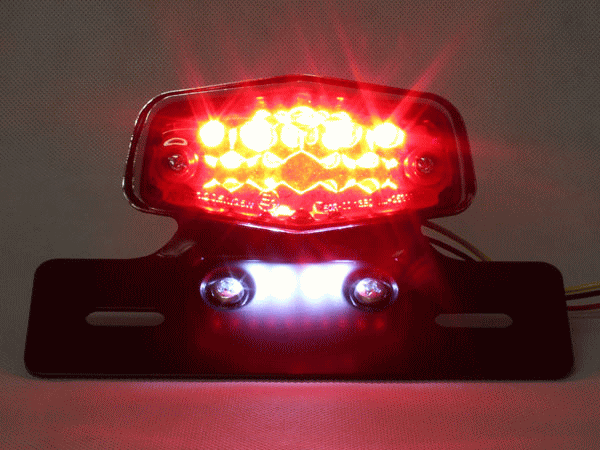 ルーカス LEDテールランプ レッドレンズ ブラックブラケット CB223S CB400SS ベンリィ GB250クラブマン リトルカブ ズーマー エイプ