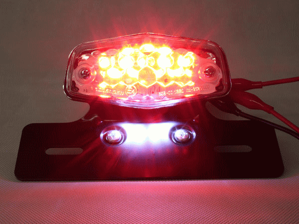 ルーカス LEDテールランプ クリアレンズ ブラックブラケット トライアンフ ボンネビル スクランブラー スラクストン