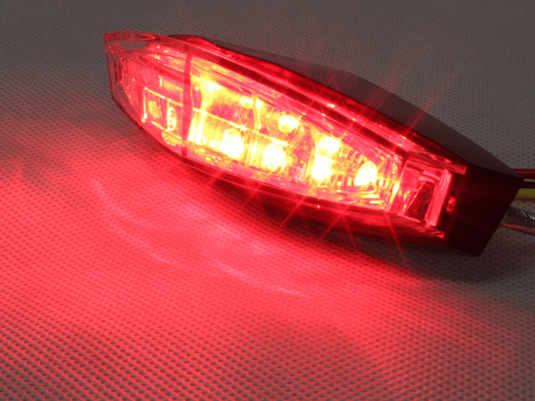 スリムエッジ LEDテールランプ クリア/レッド グラストラッカー RM-Z250 RM-Z450 DR-Z400 RM250 KLX125 KLX250 KX85 Dトラッカー KLX110