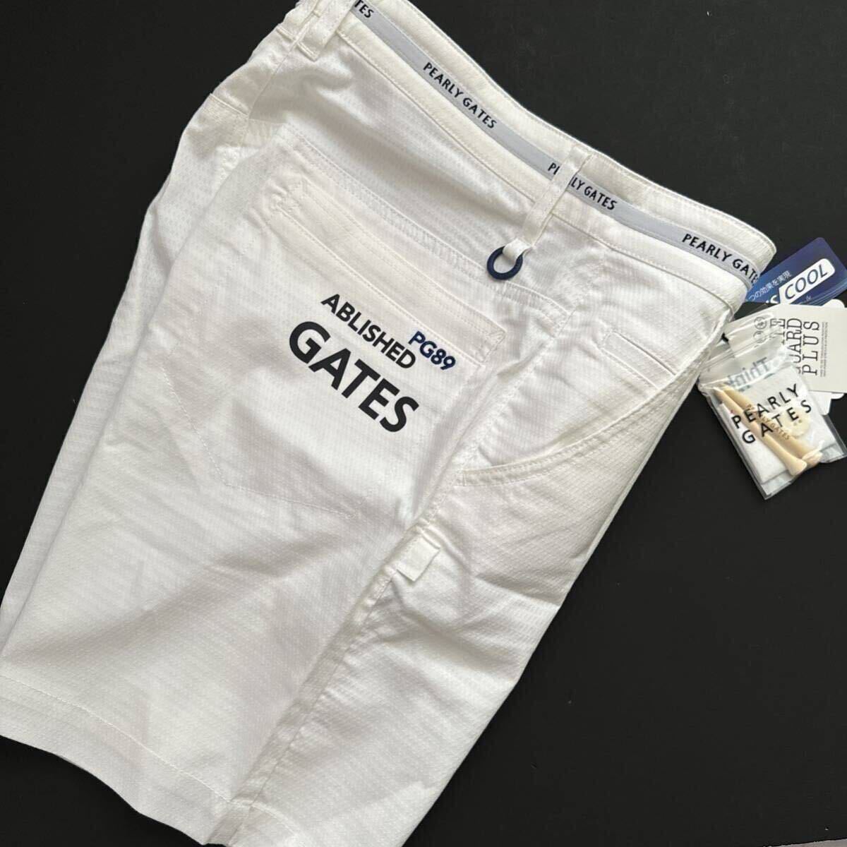 新品 パーリーゲイツ ハーフパンツ シンプル ホワイト Mサイズ（4） 新品 パーリーゲイツ ハーフパンツ シンプル ホワイト Mサイズ（4