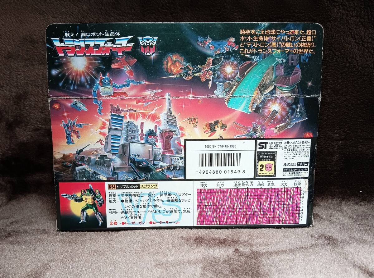 トランスフォーマー タカラ 未使用 超合金 當(dāng)時(shí)物 C-84 トリプルボット すぷ スプラング