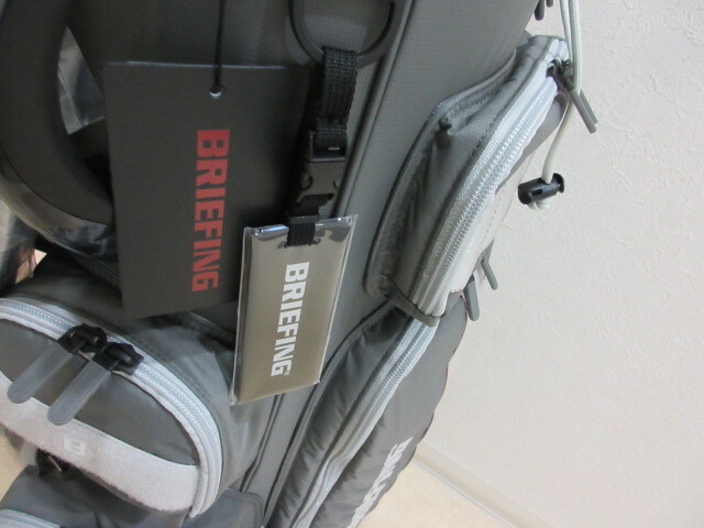 未使用 ブリーフィング BRIEFING ゴルフ カート式 キャディバッグ 5分割 CR-6 03 L.GRAY ライトグレイ BRG251D01-015