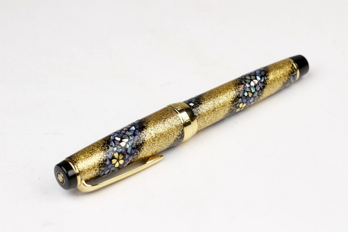 【LIG】SAILOR セーラー 高級萬年筆 內(nèi)閣総理大臣 特別慰労品 金蒔絵 螺鈿 21K 箱付 美品 希少品 [.UO]25.5