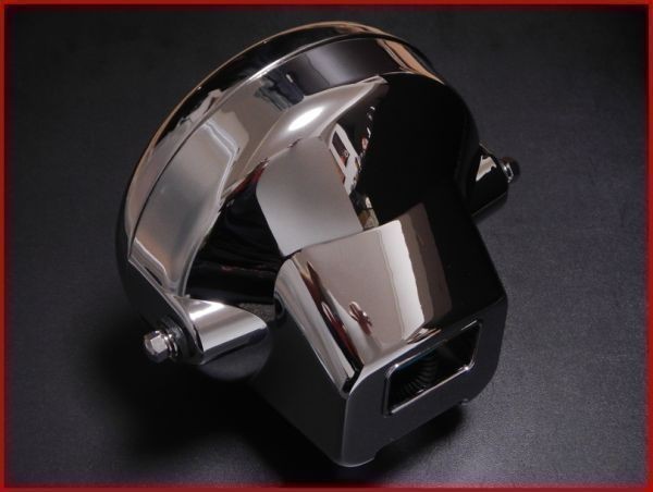 送料込み ガラス マルチリフレクター ヘッドライト メッキケース●XJR400R/SR400/RZ250/RZ350R/XJR1300/R1-Z/SRV/SRX