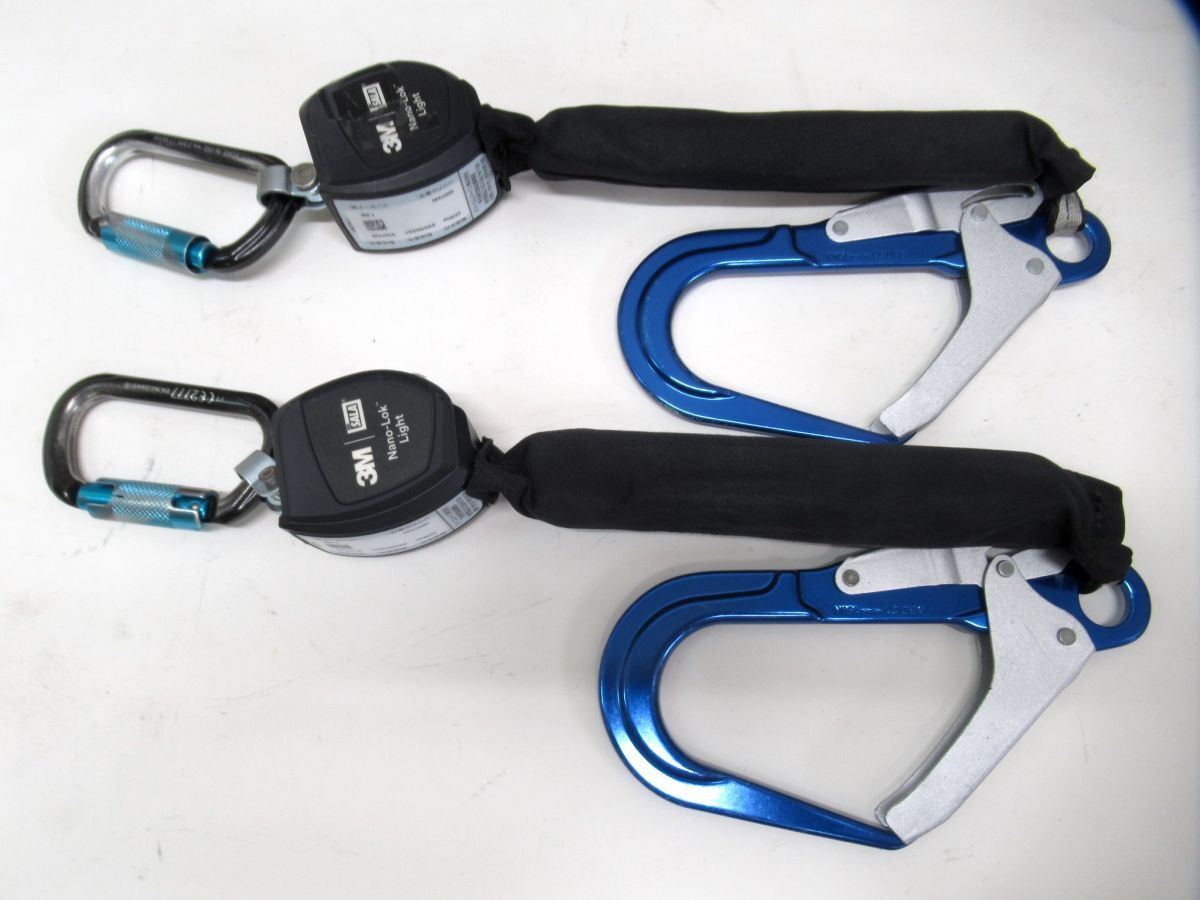 1F-R6 スリーエム 3M 巻取り式ランヤード シングル 2個(gè)セット DBI-サラ Nano-Lok Light タイプ1 128kg用 3101739 ハーネス 安全帯