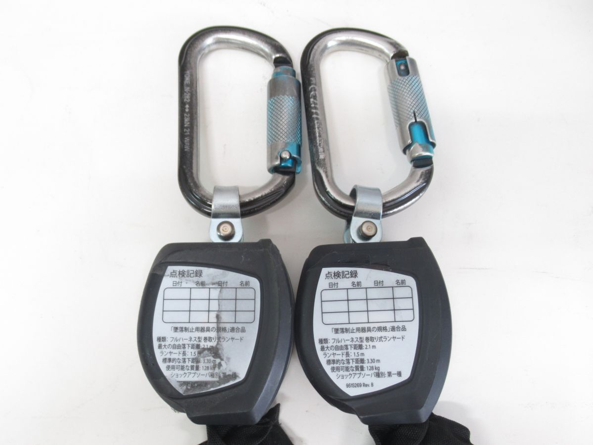 1F-R1 スリーエム 3M 巻取り式ランヤード シングル 2個(gè)セット DBI-サラ Nano-Lok Light タイプ1 128kg用 3101739 ハーネス 安全帯
