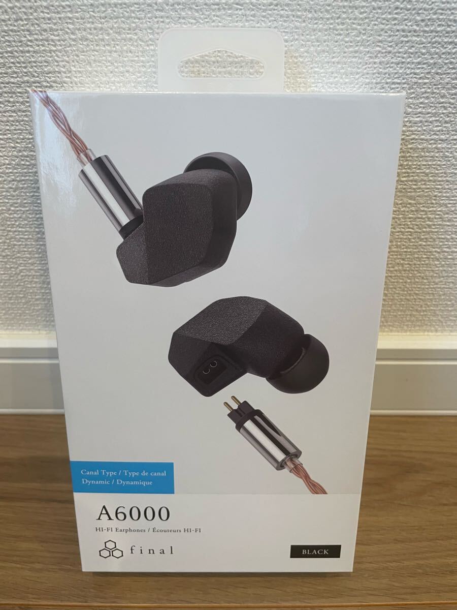 【新品未使用】final A6000 ブラック 有線イヤホン ファイナル 新品未使用】final A6000 ブラック 有線イヤホン ファイナル