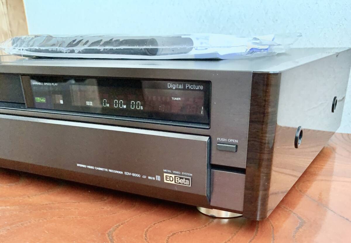 ジャンク！ SONY β方式ビデオカセットレコーダーEDV-8000　リモコン、取説付