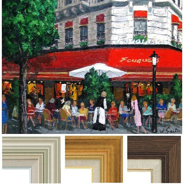 絵画 油絵 風景画F6 パリのカフェ 斉藤 要画 Amazon.co.jp: 斉藤