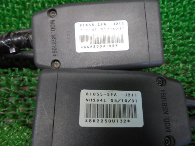 4EA3096IJ3 ) ホンダ ライフ ディーバ JB5 純正フロントシートベルトバックル左右セット