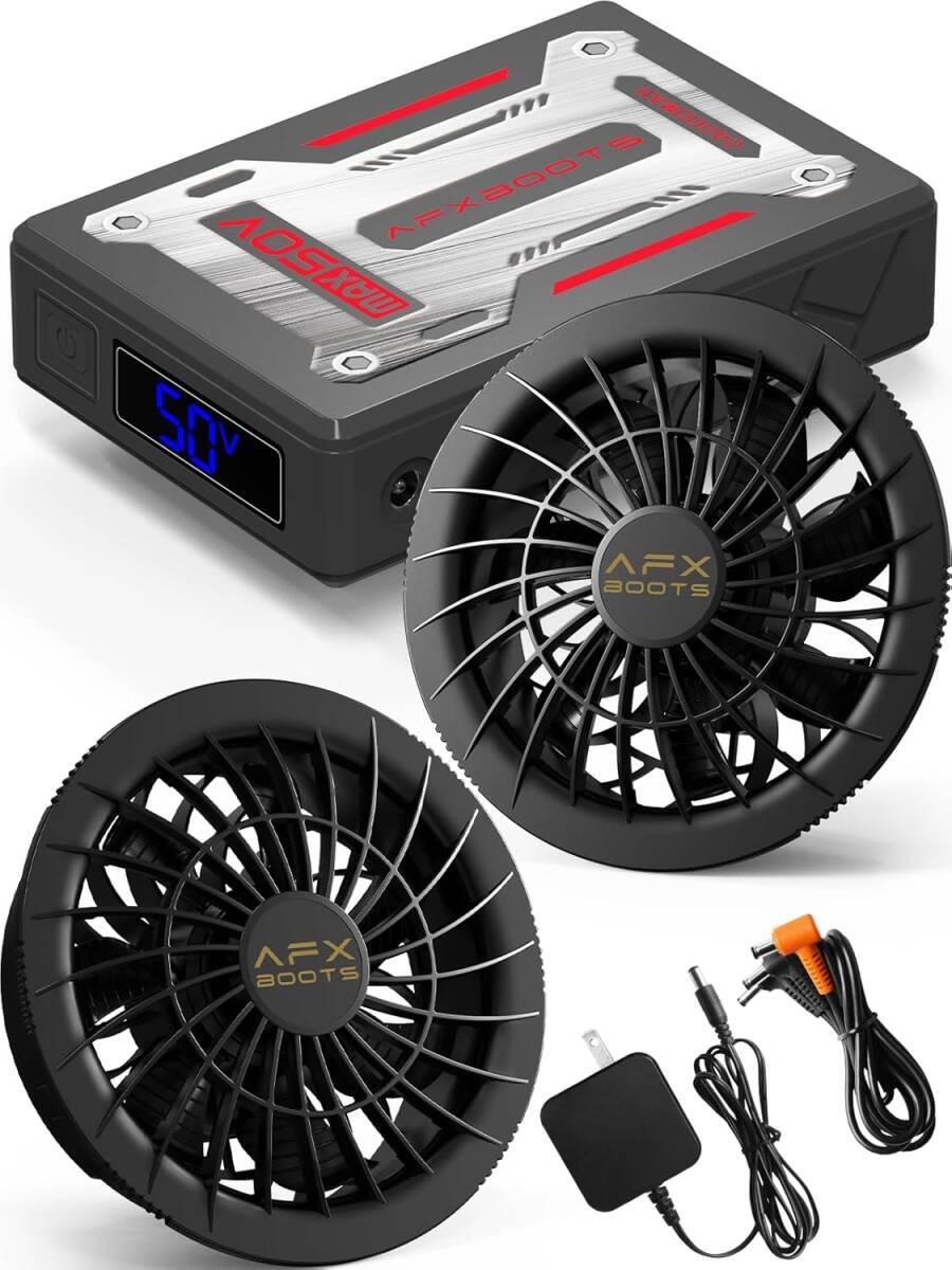 【新品未使用】50V 24000mAh ファンバッテリーセット バートル、空調(diào)風神服等使用可 ホール徑9cm PSE認証 高出力